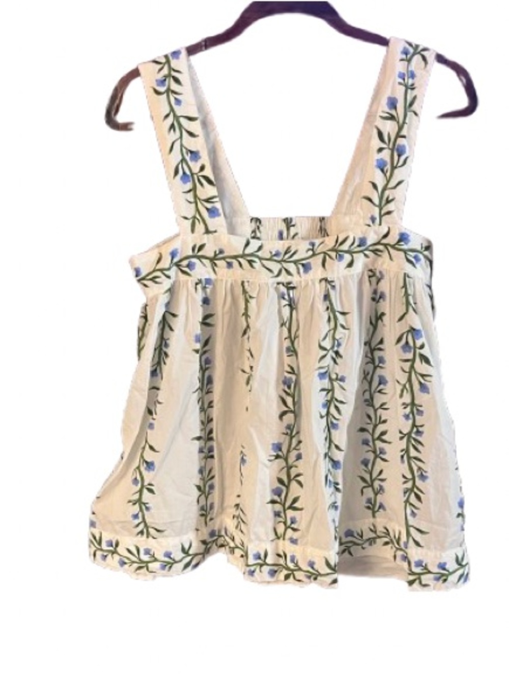 Women’s White Floral-Print Pajama Set - Blue & Green - Picture 6 of 7